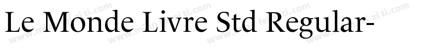 Le Monde Livre Std Regular字体转换